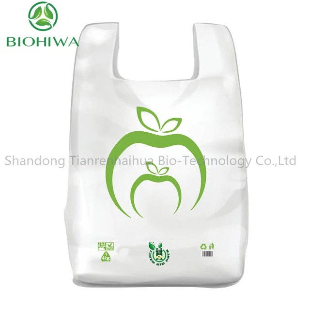 Wholesale Degradable T Shirt Supermarket Shopping Plastic Bag Custom